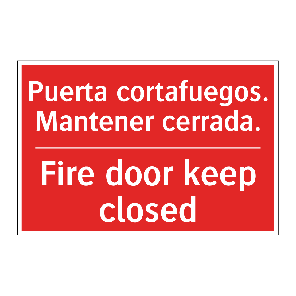 Puerta cortafuegos. Mantener /.../ - Fire door keep closed