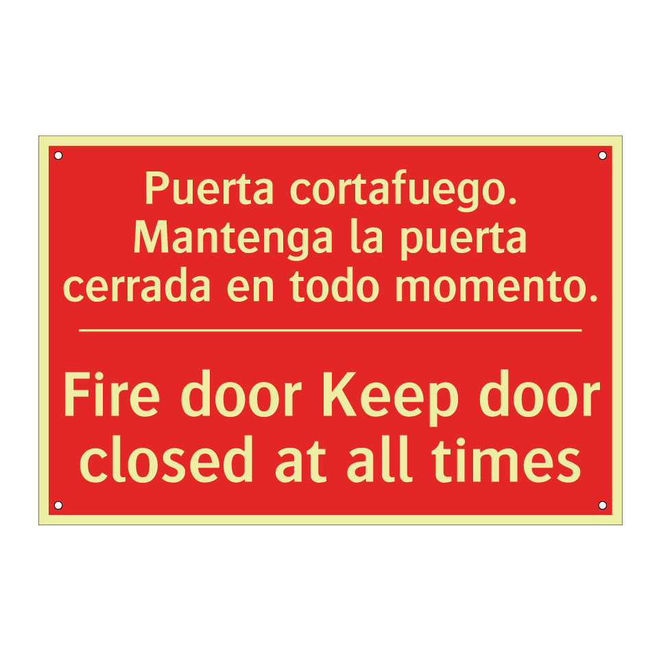Puerta cortafuego. Mantenga /.../ - Fire door Keep door closed at /.../