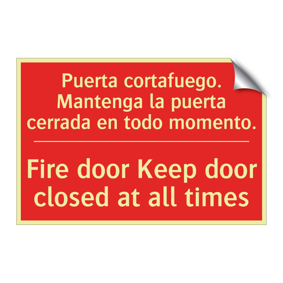Puerta cortafuego. Mantenga /.../ - Fire door Keep door closed at /.../