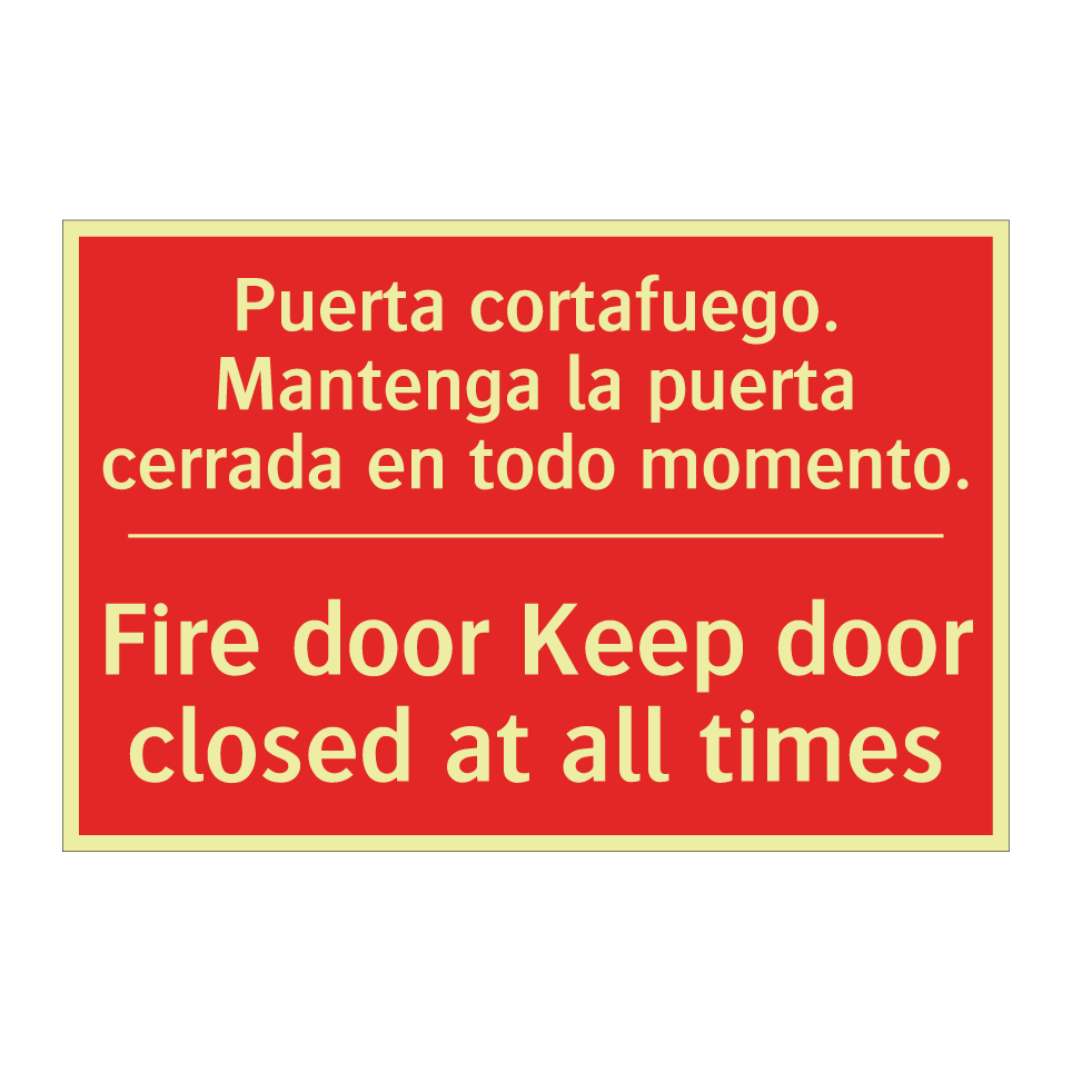 Puerta cortafuego. Mantenga /.../ - Fire door Keep door closed at /.../