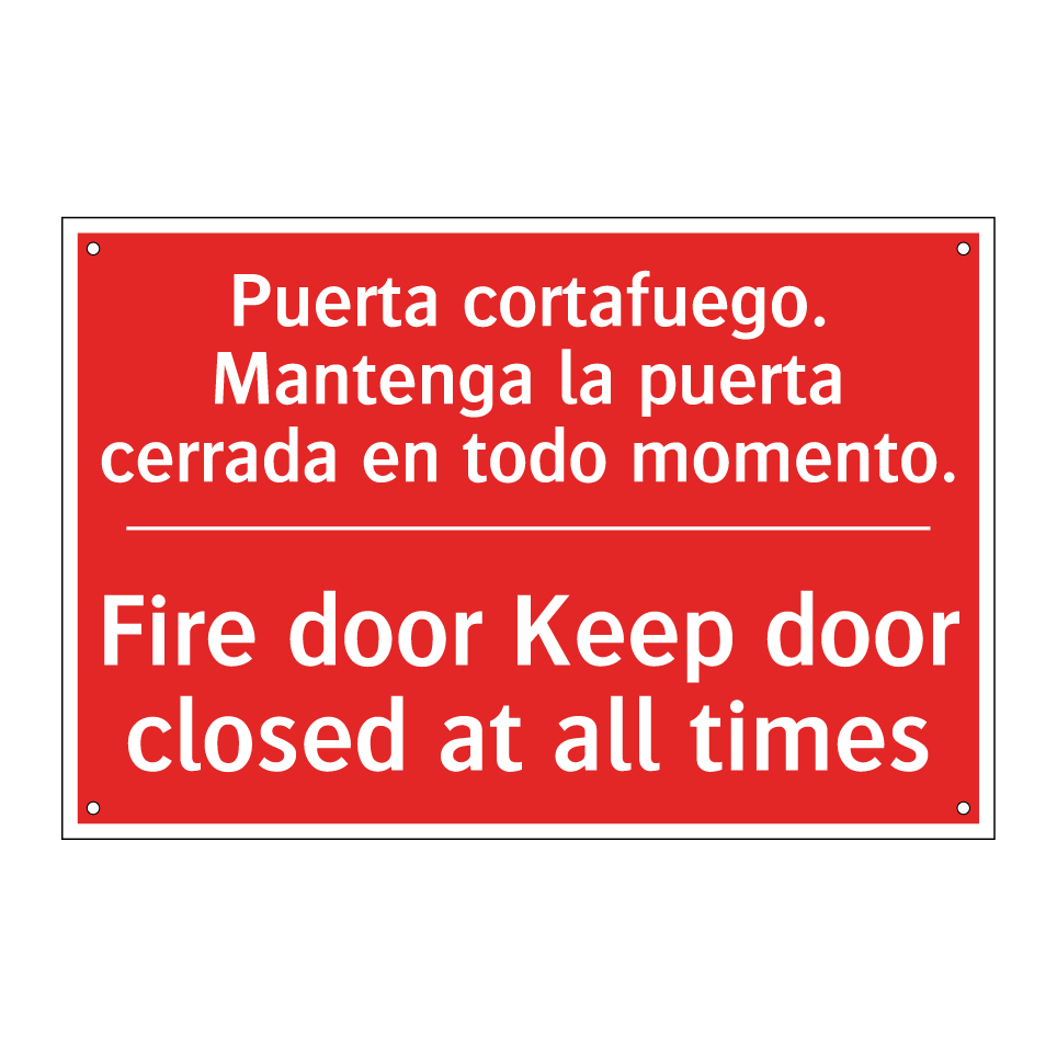 Puerta cortafuego. Mantenga /.../ - Fire door Keep door closed at /.../