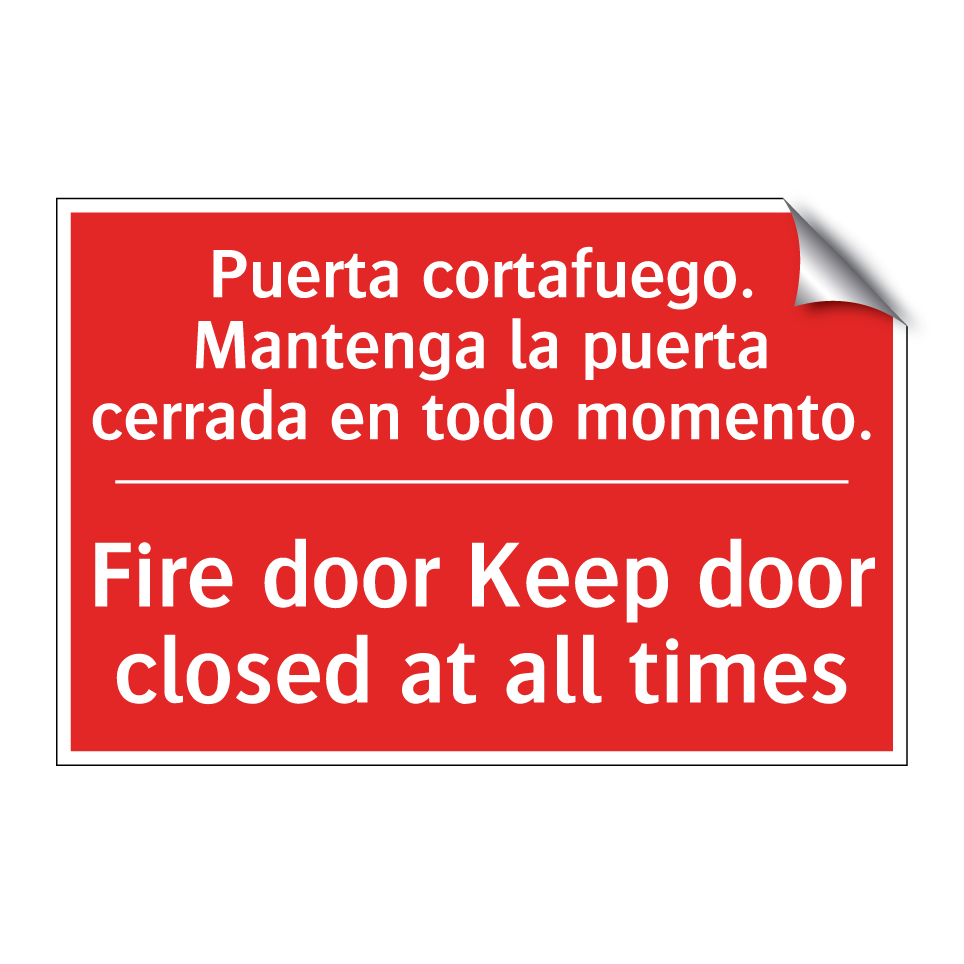 Puerta cortafuego. Mantenga /.../ - Fire door Keep door closed at /.../
