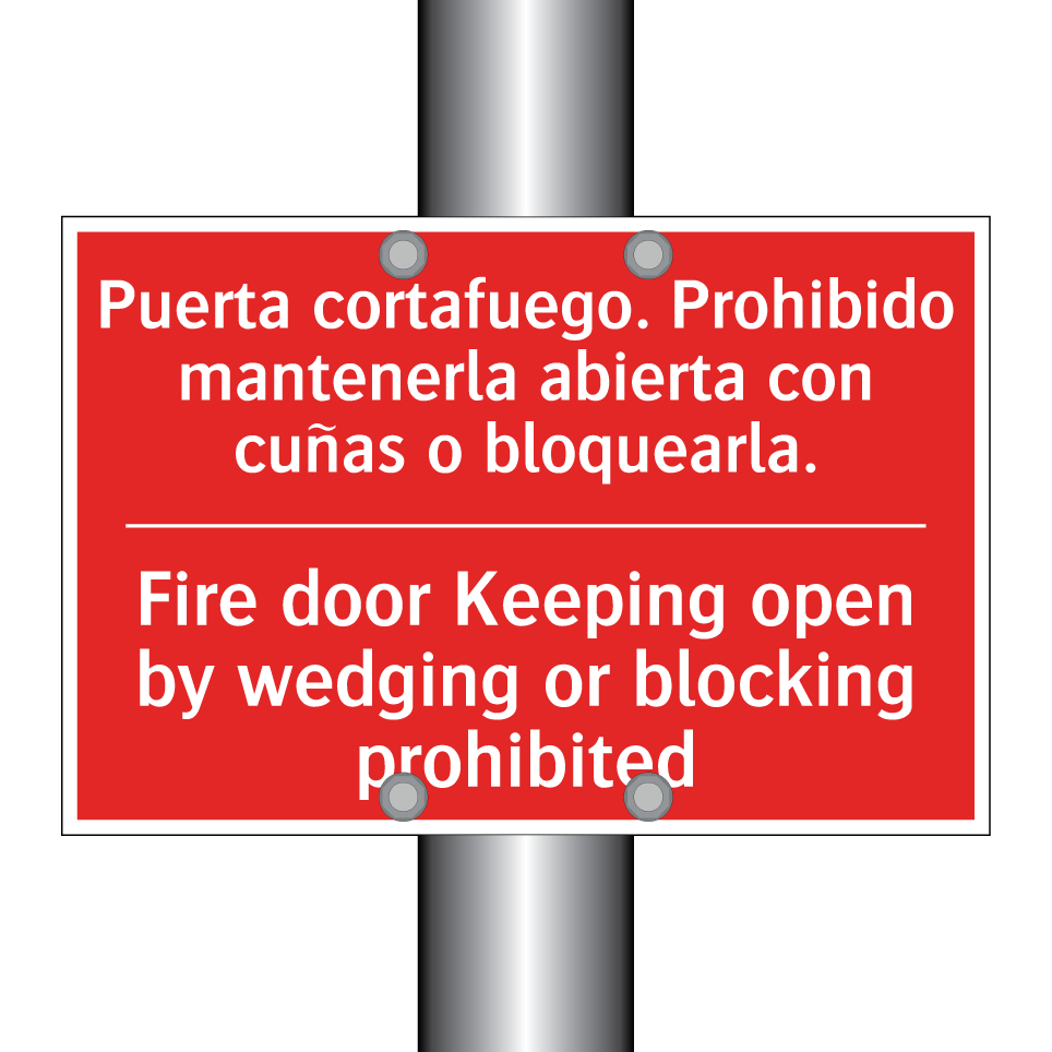 Puerta cortafuego. Prohibido /.../ - Fire door Keeping open by /.../