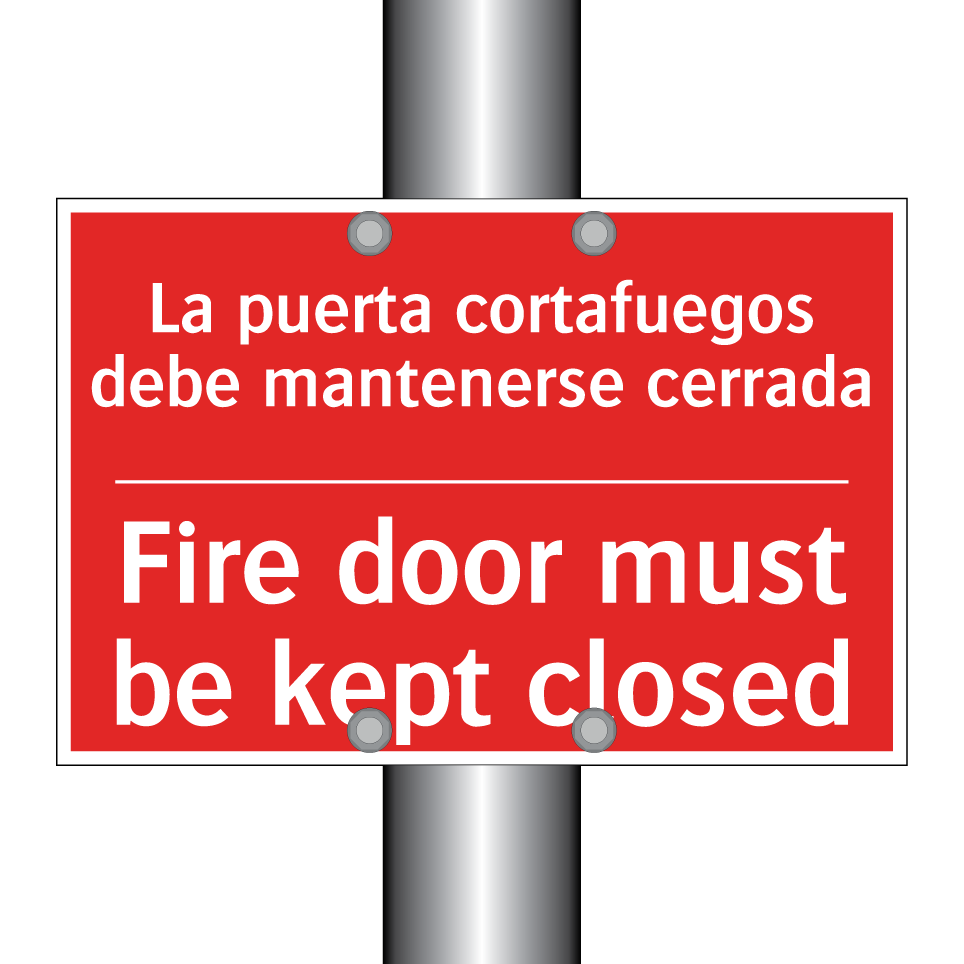 La puerta cortafuegos debe /.../ - Fire door must be kept closed