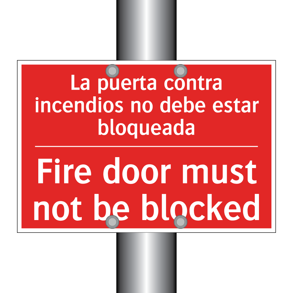 La puerta contra incendios no /.../ - Fire door must not be blocked