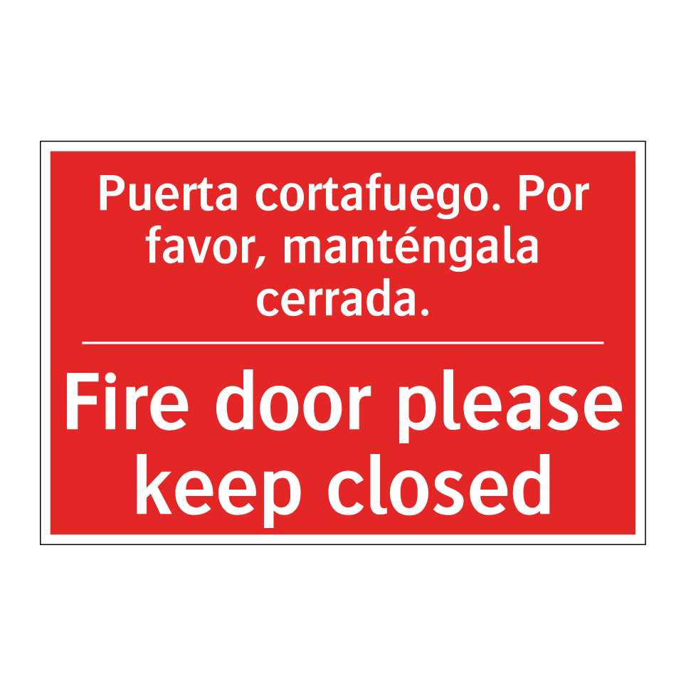 Puerta cortafuego. Por favor, /.../ - Fire door please keep closed