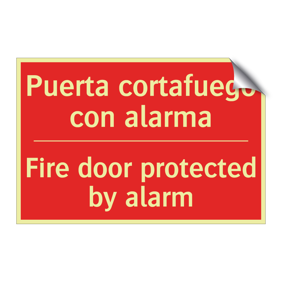 Puerta cortafuego con alarma - Fire door protected by alarm