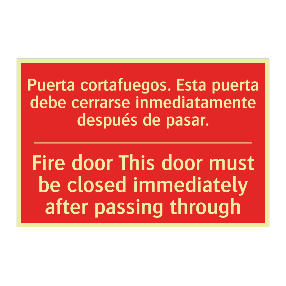 Puerta cortafuegos. Esta /.../ - Fire door This door must be /.../