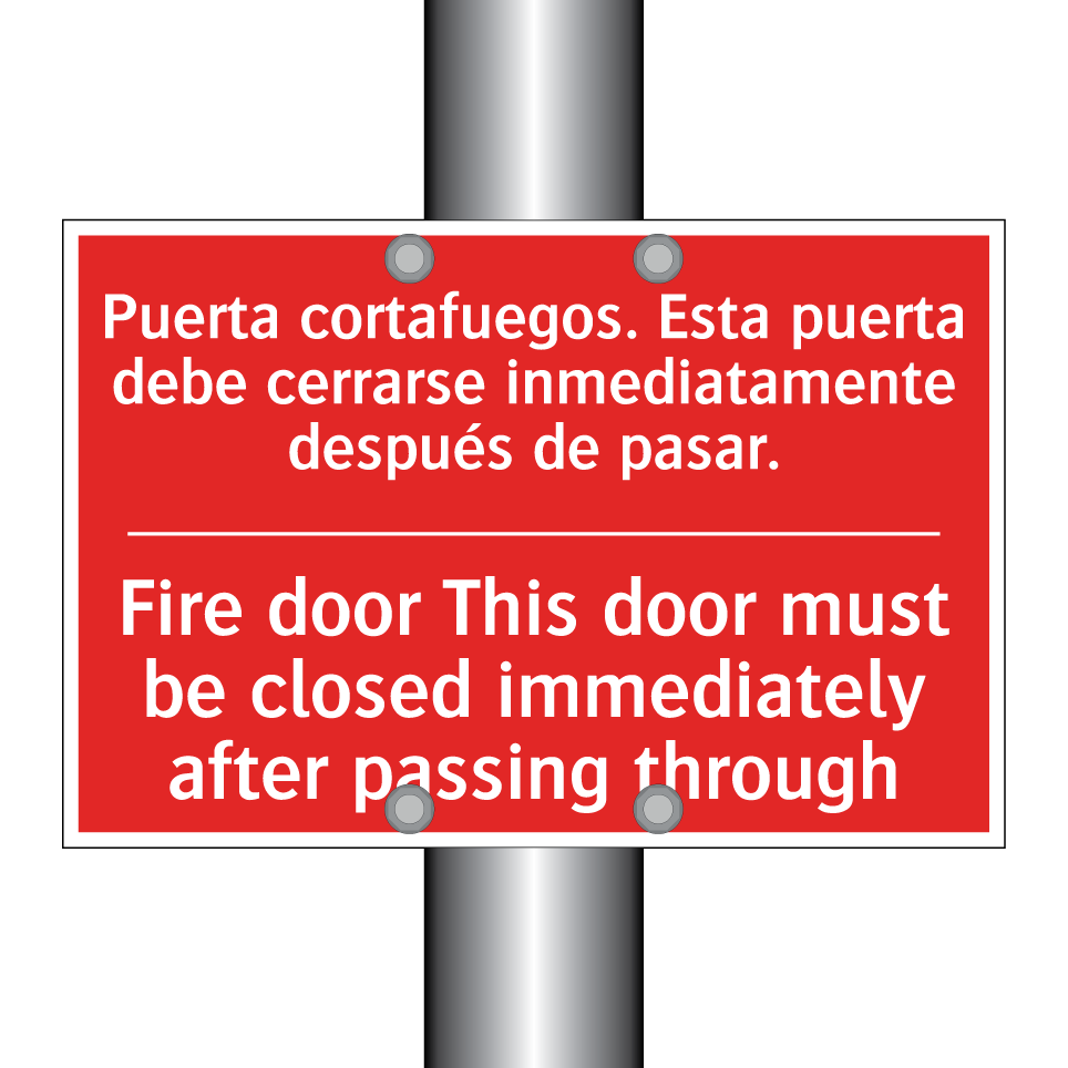 Puerta cortafuegos. Esta /.../ - Fire door This door must be /.../