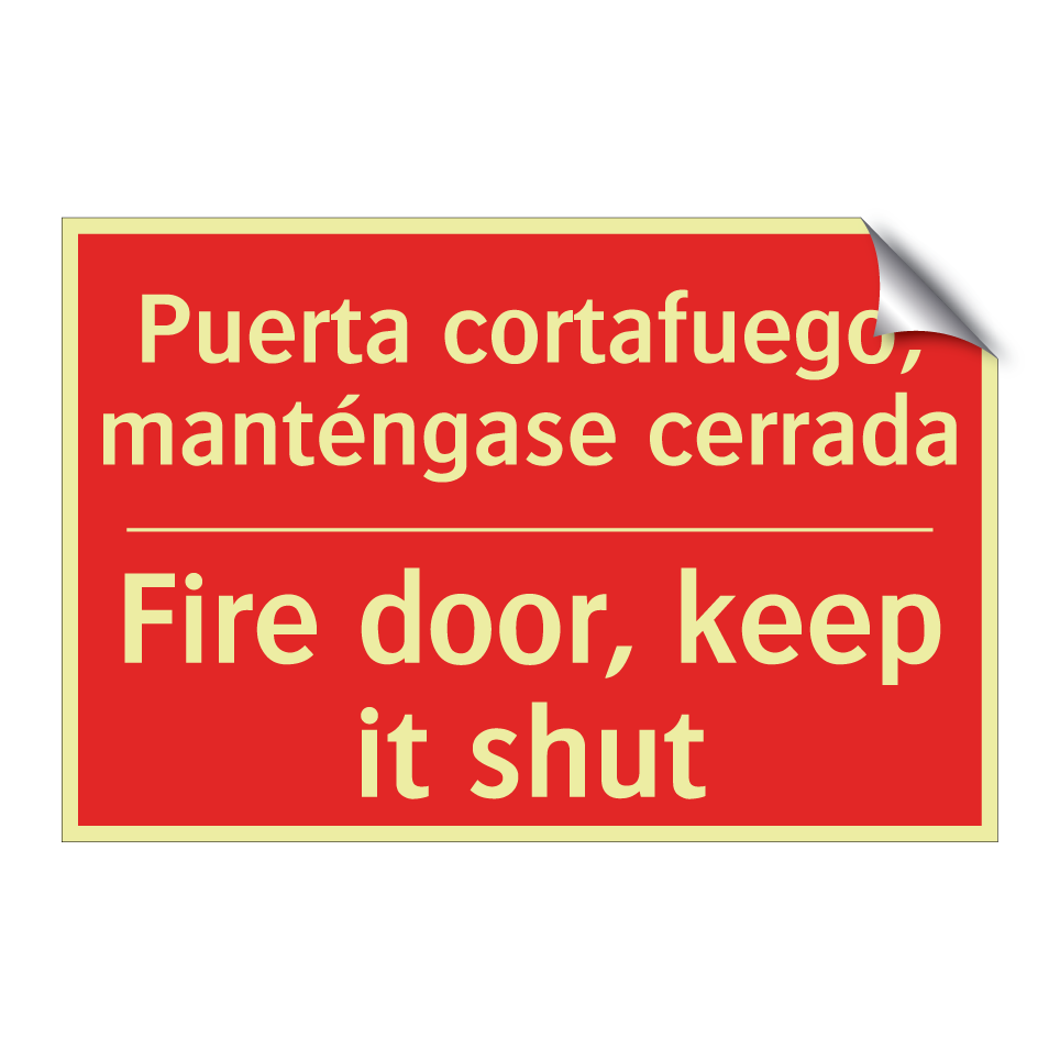 Puerta cortafuego, manténgase /.../ - Fire door, keep it shut