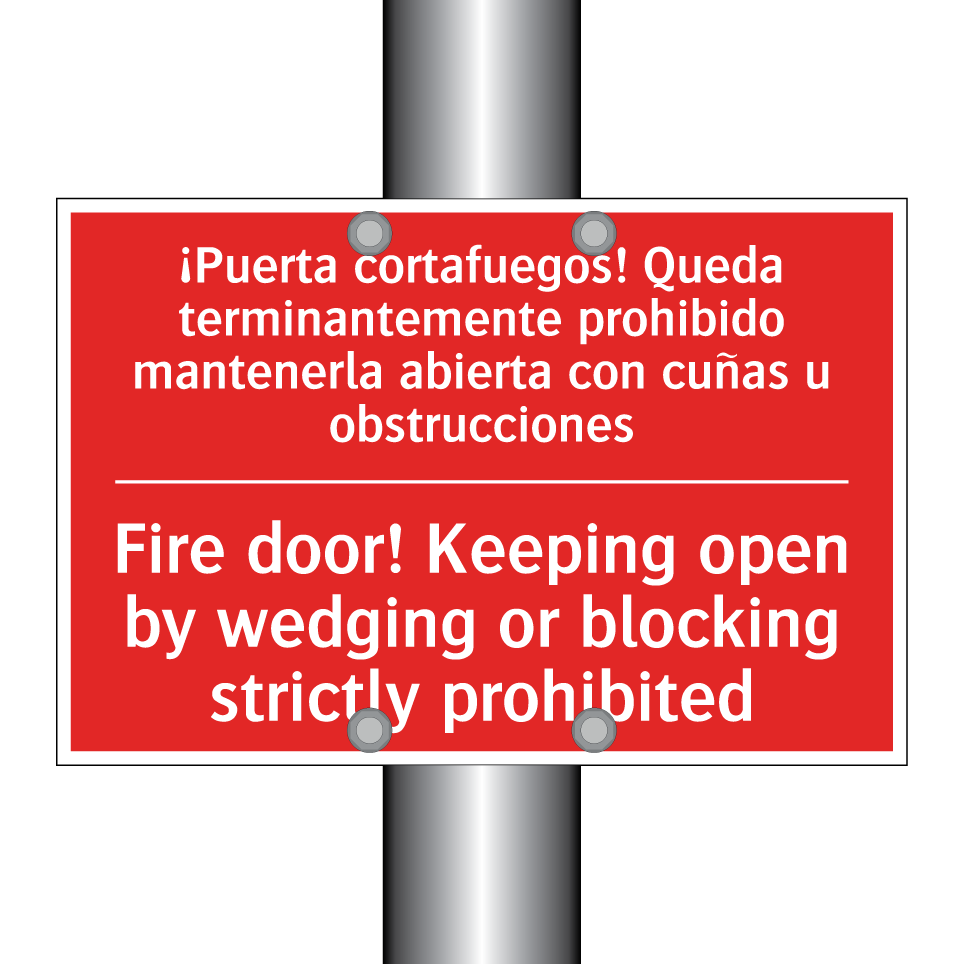 ¡Puerta cortafuegos! Queda /.../ - Fire door! Keeping open by /.../