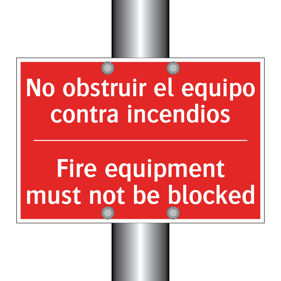 No obstruir el equipo contra /.../ - Fire equipment must not be /.../