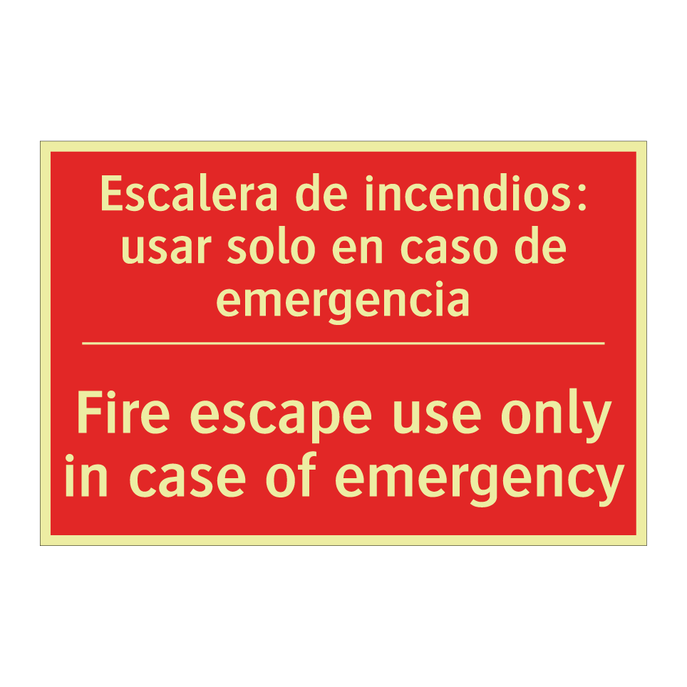 Escalera de incendios: usar /.../ - Fire escape use only in case /.../