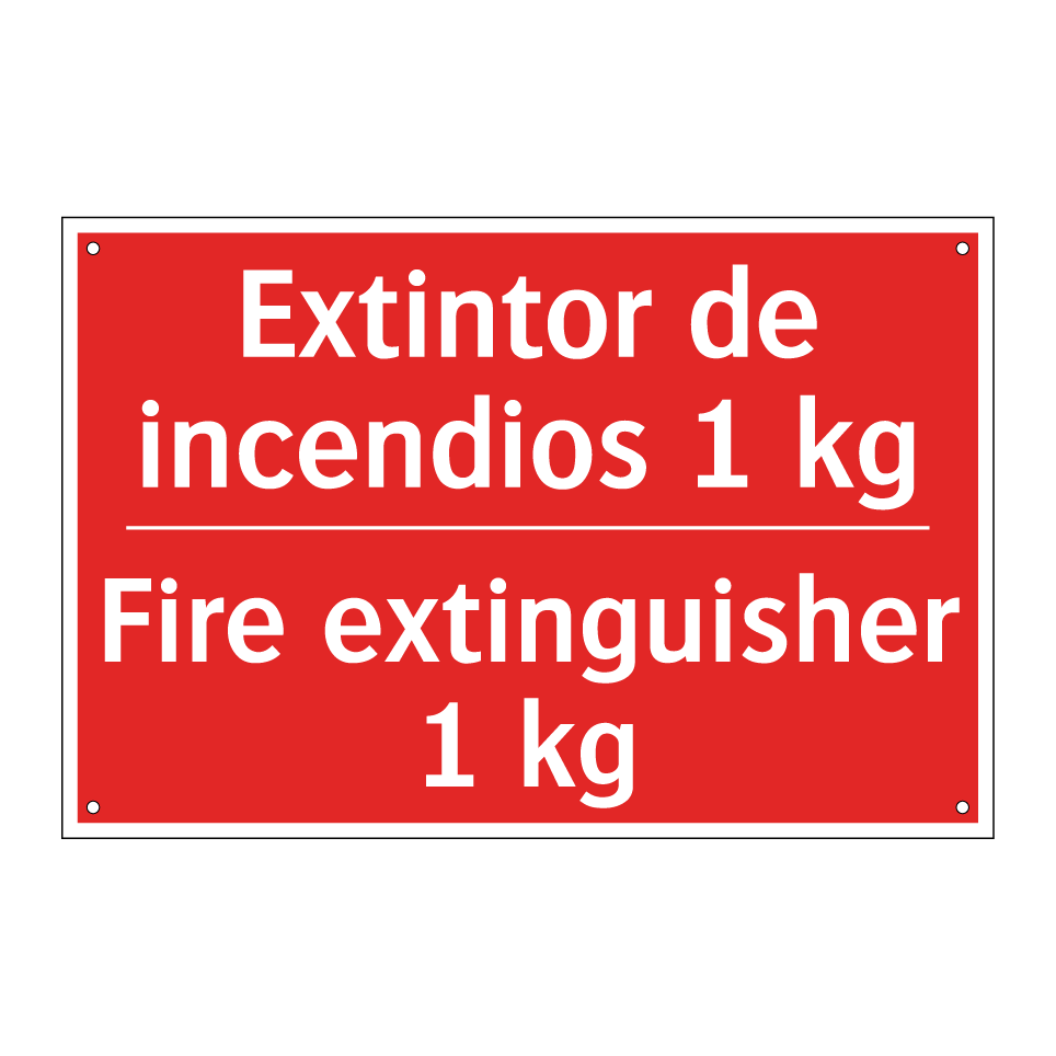 Extintor de incendios 1 kg - Fire extinguisher 1 kg