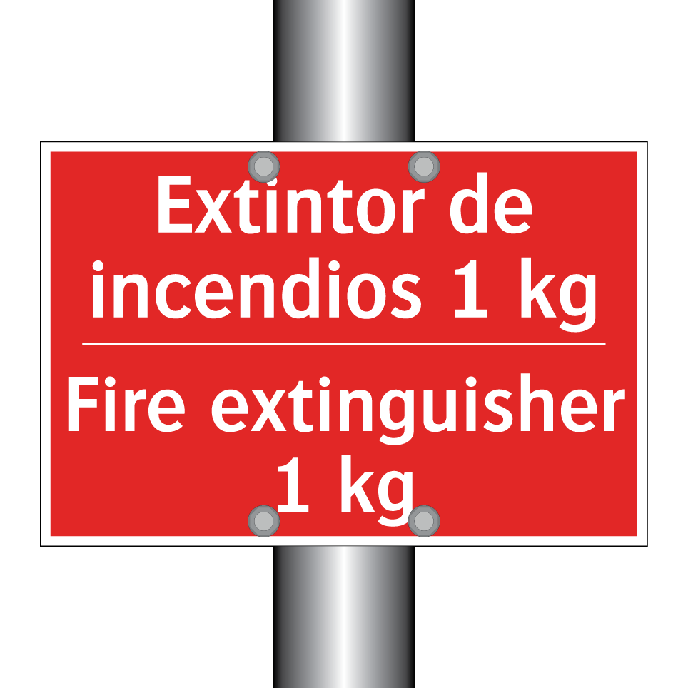 Extintor de incendios 1 kg - Fire extinguisher 1 kg