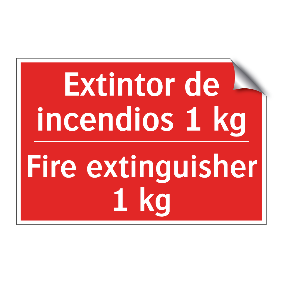 Extintor de incendios 1 kg - Fire extinguisher 1 kg