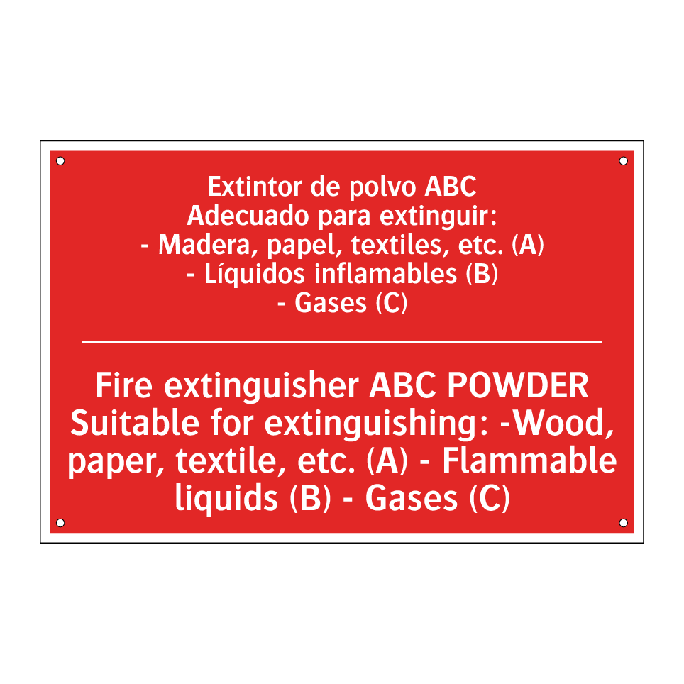 Extintor de polvo ABC /.../ - Fire extinguisher ABC POWDER /.../
