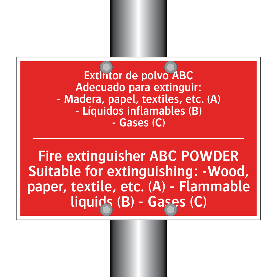 Extintor de polvo ABC /.../ - Fire extinguisher ABC POWDER /.../