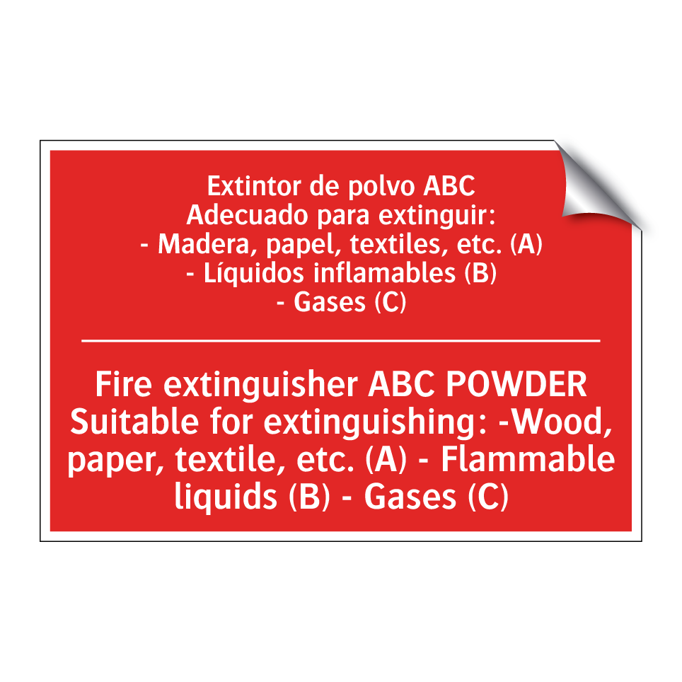 Extintor de polvo ABC /.../ - Fire extinguisher ABC POWDER /.../