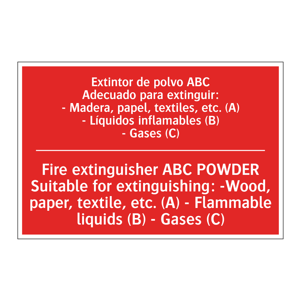 Extintor de polvo ABC /.../ - Fire extinguisher ABC POWDER /.../