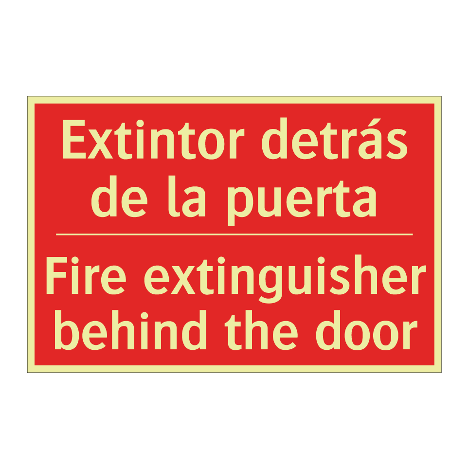 Extintor detrás de la puerta - Fire extinguisher behind the /.../