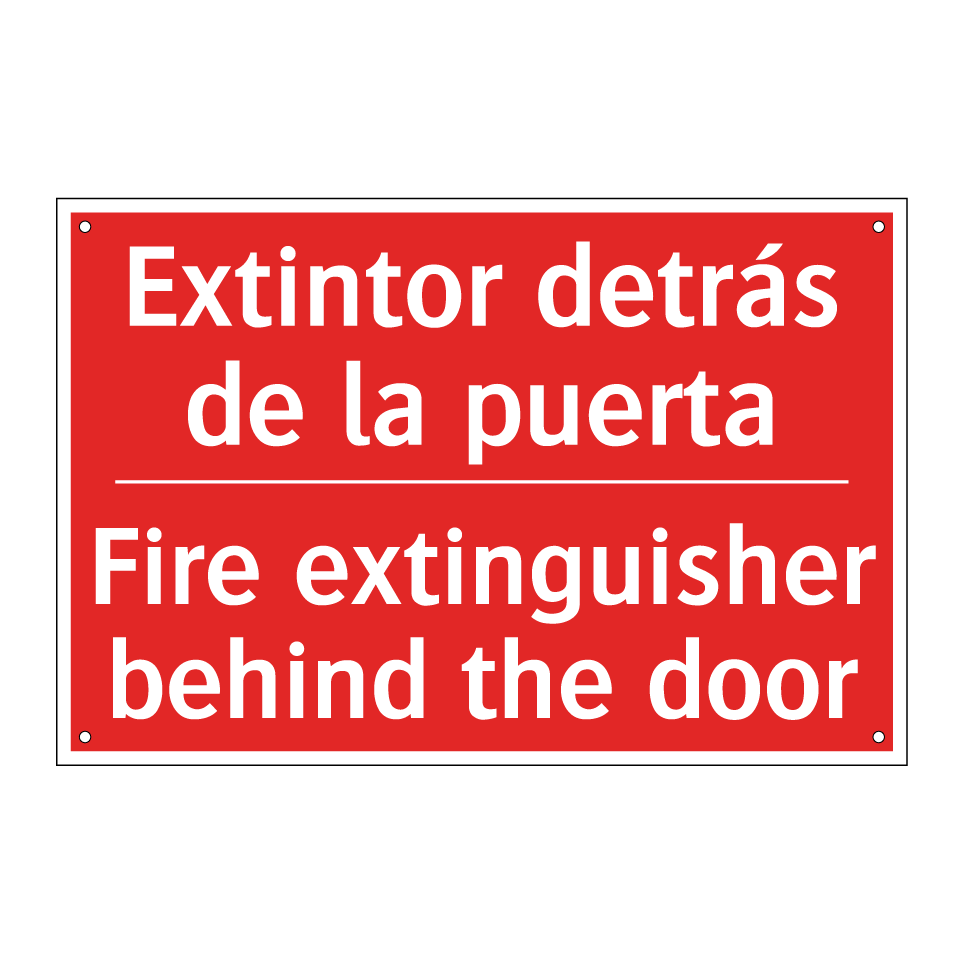 Extintor detrás de la puerta - Fire extinguisher behind the /.../