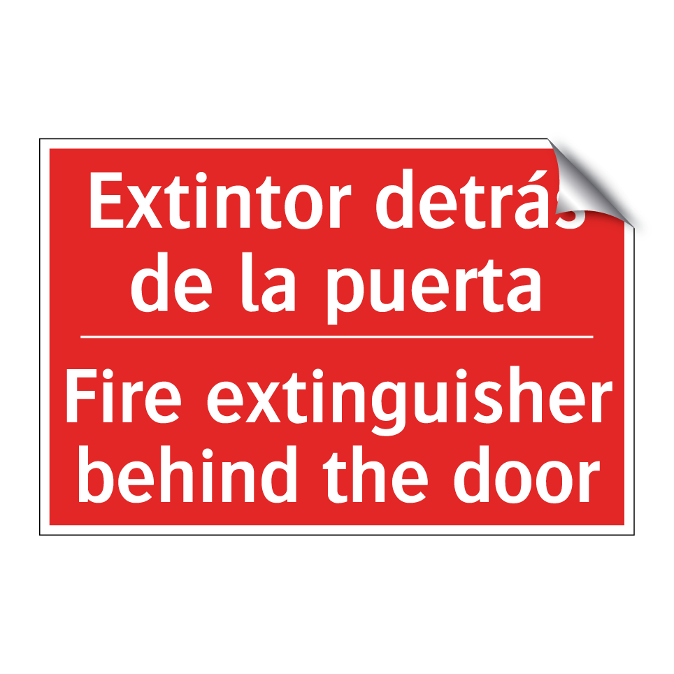 Extintor detrás de la puerta - Fire extinguisher behind the /.../