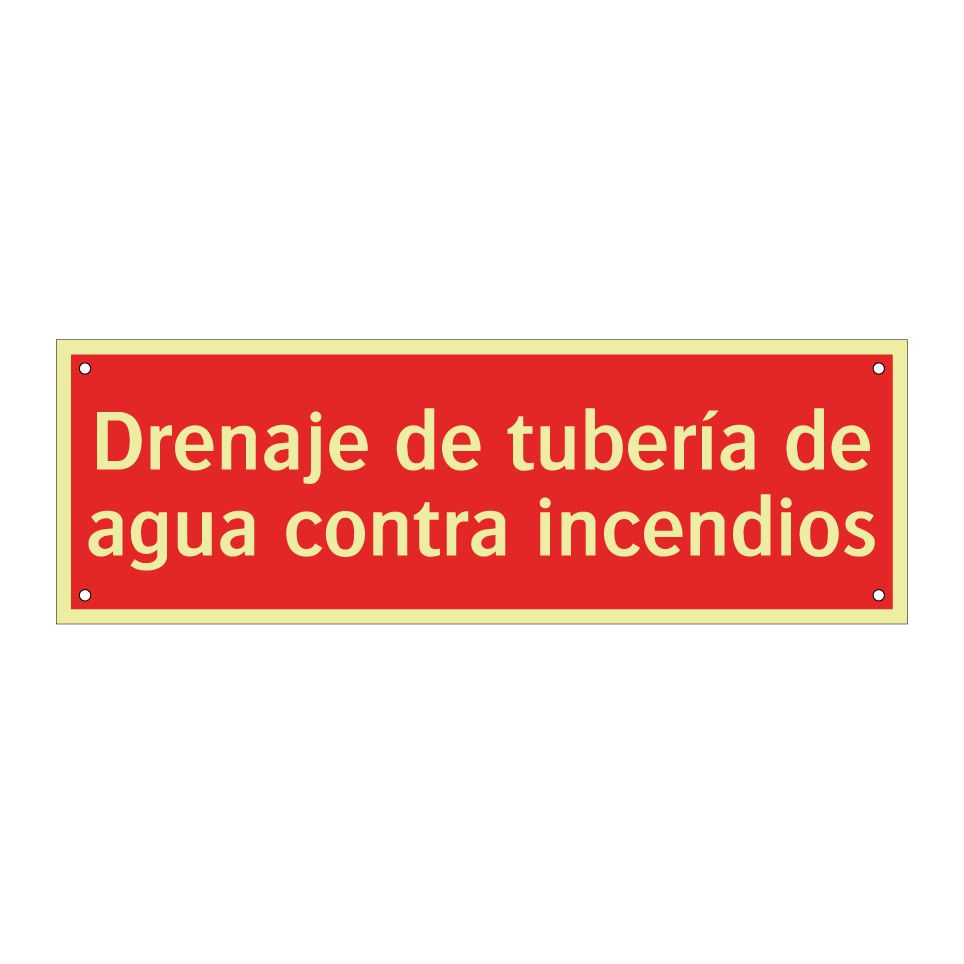 Drenaje de tubería de agua contra incendios