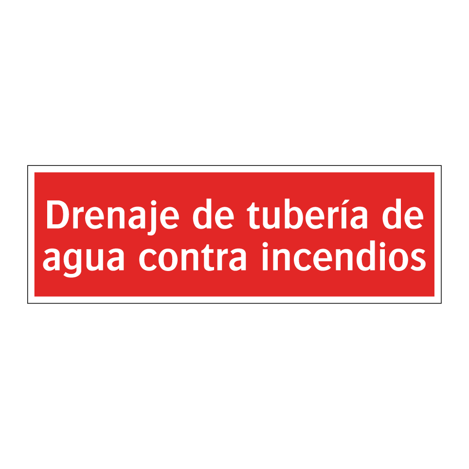Drenaje de tubería de agua contra incendios
