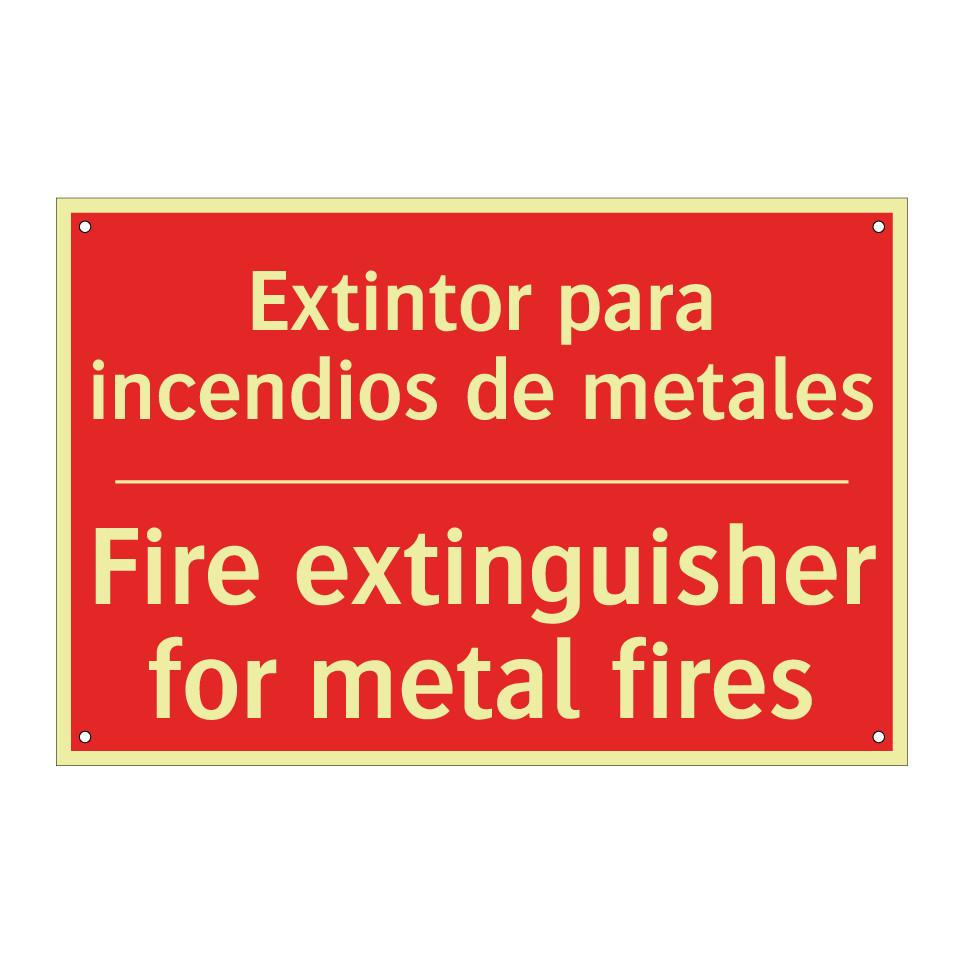 Extintor para incendios de /.../ - Fire extinguisher for metal /.../