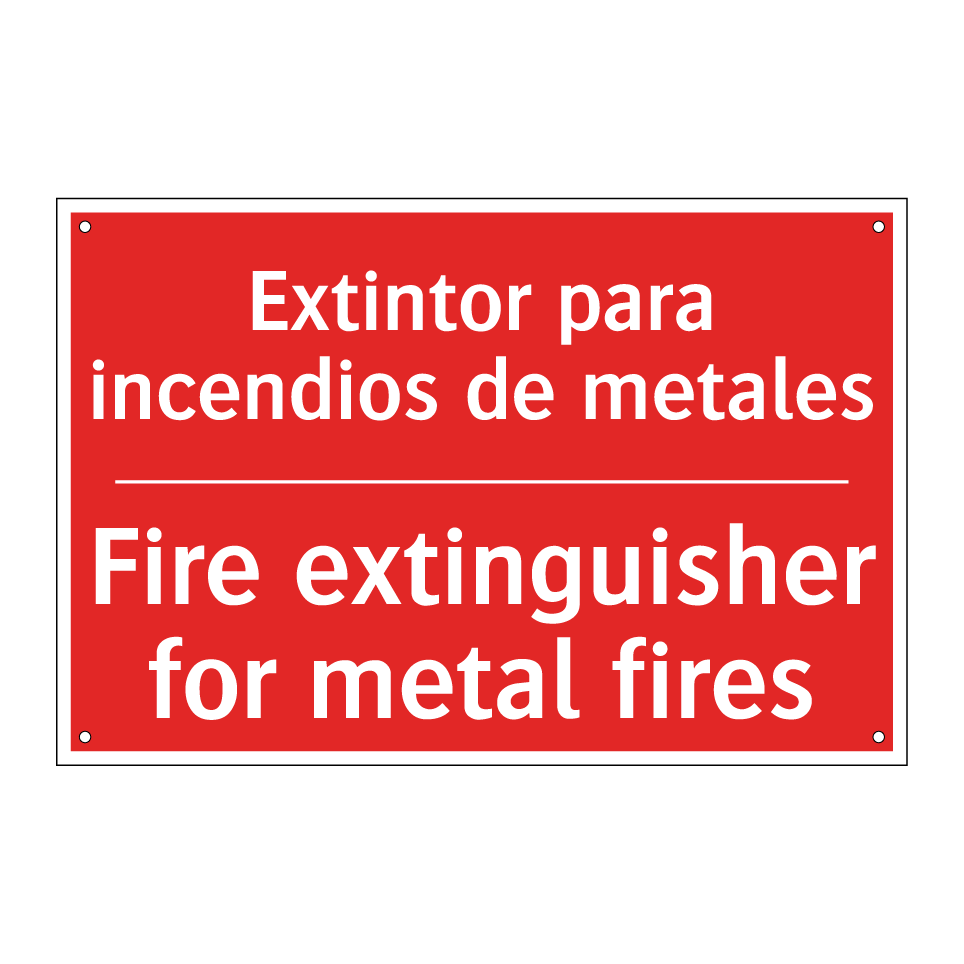 Extintor para incendios de /.../ - Fire extinguisher for metal /.../
