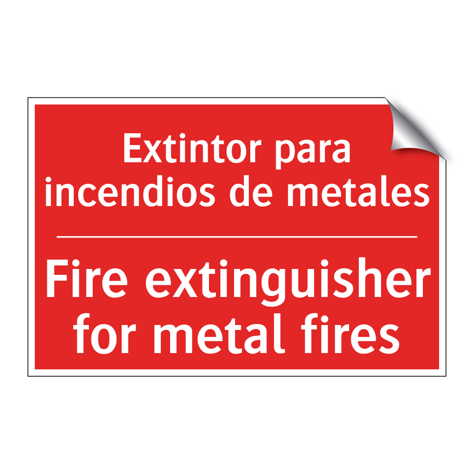 Extintor para incendios de /.../ - Fire extinguisher for metal /.../