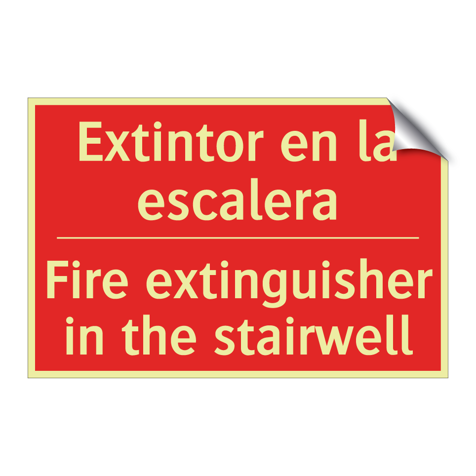 Extintor en la escalera - Fire extinguisher in the /.../
