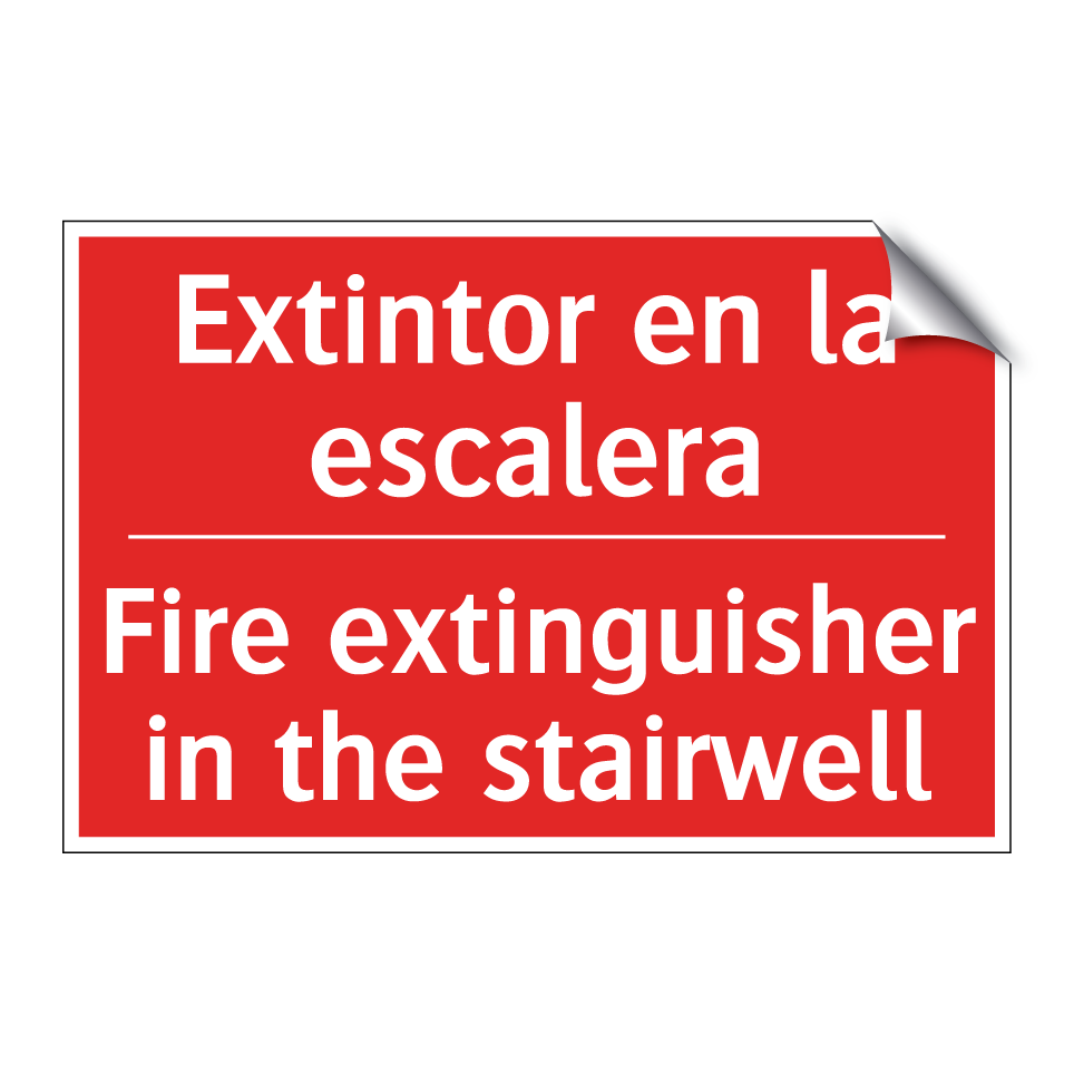 Extintor en la escalera - Fire extinguisher in the /.../