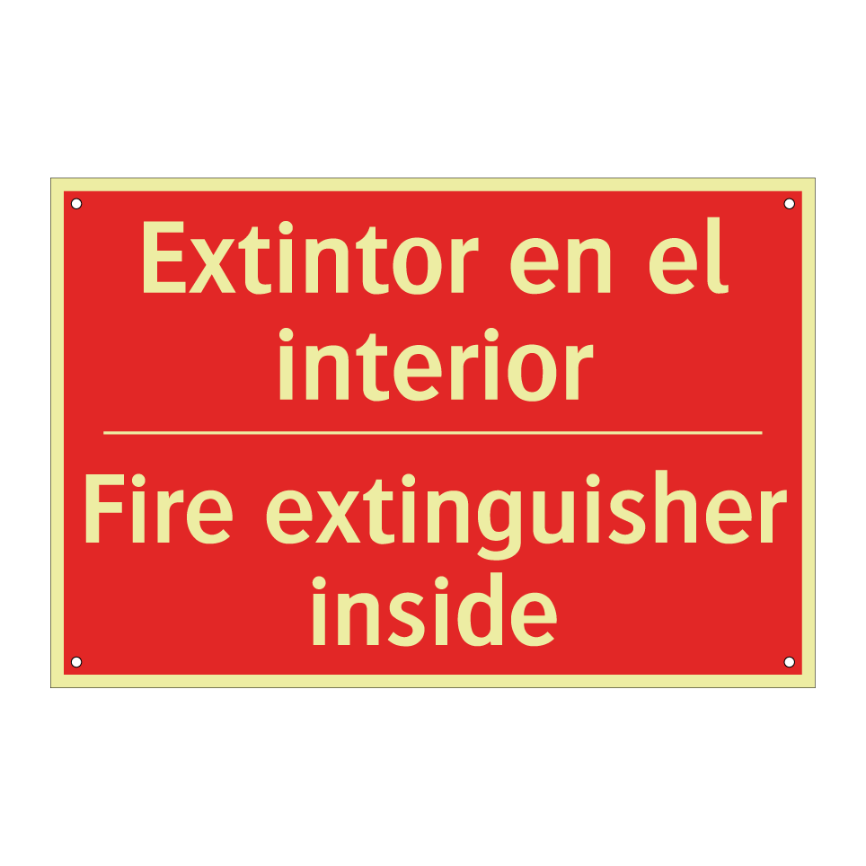 Extintor en el interior - Fire extinguisher inside