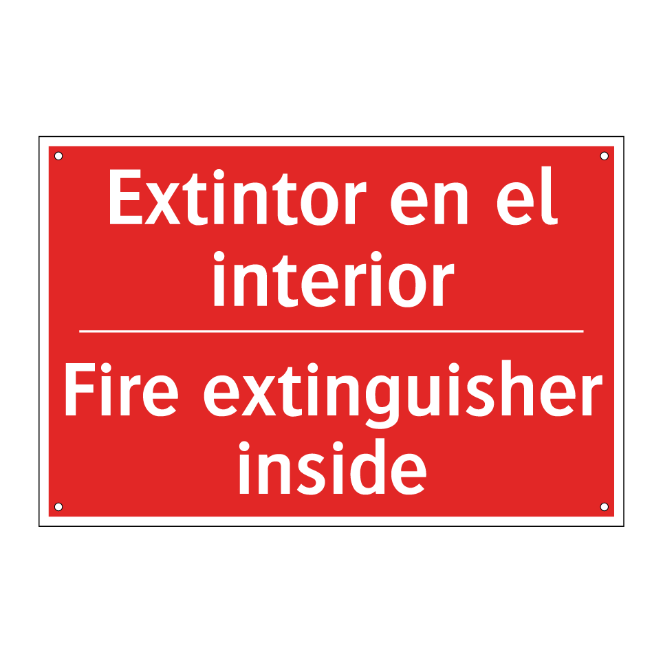 Extintor en el interior - Fire extinguisher inside