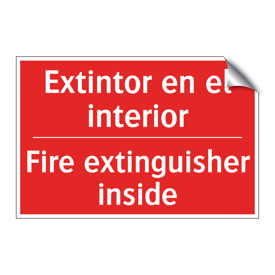 Extintor en el interior - Fire extinguisher inside