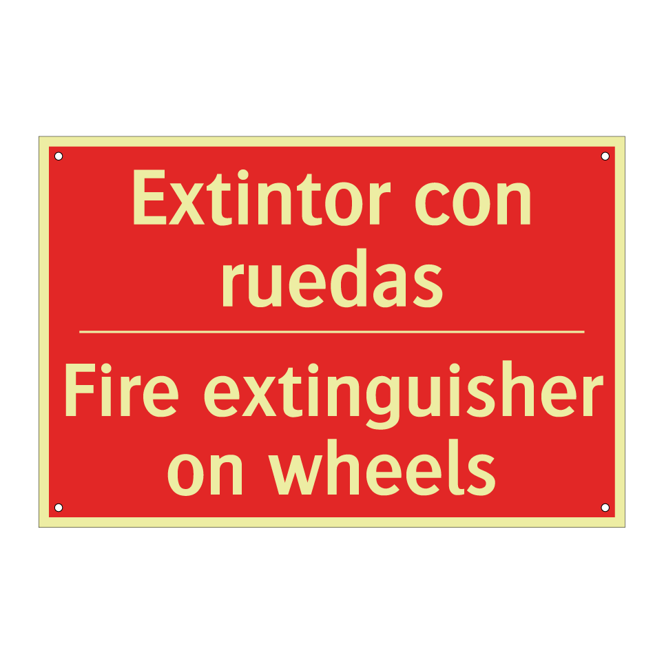 Extintor con ruedas - Fire extinguisher on wheels