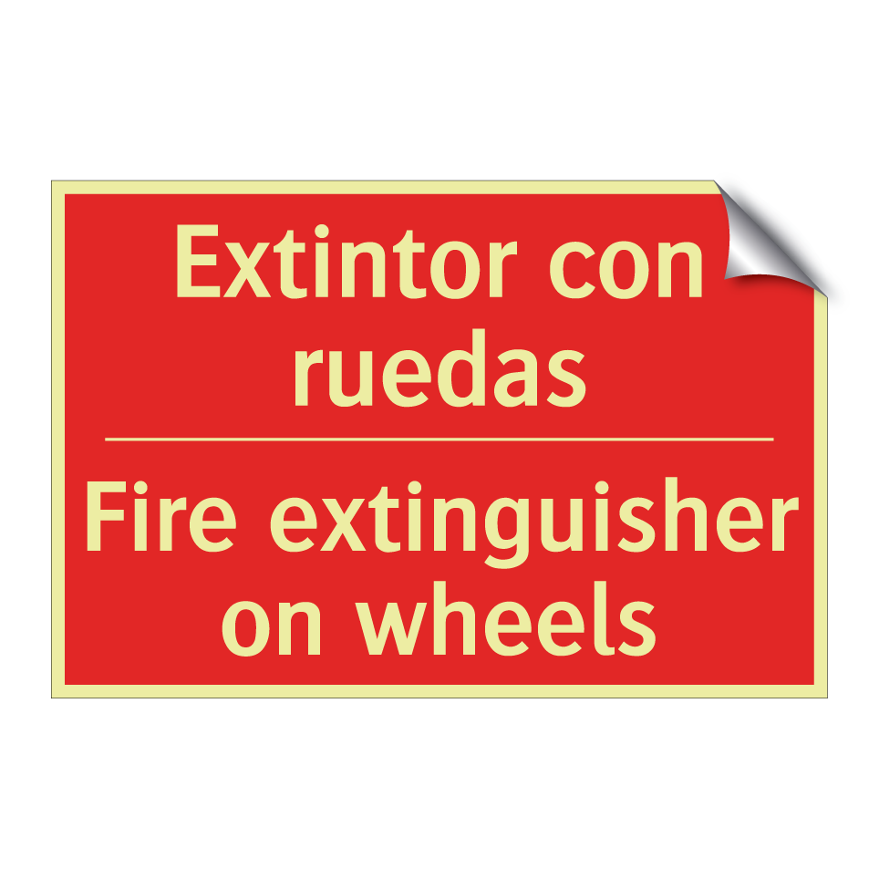 Extintor con ruedas - Fire extinguisher on wheels
