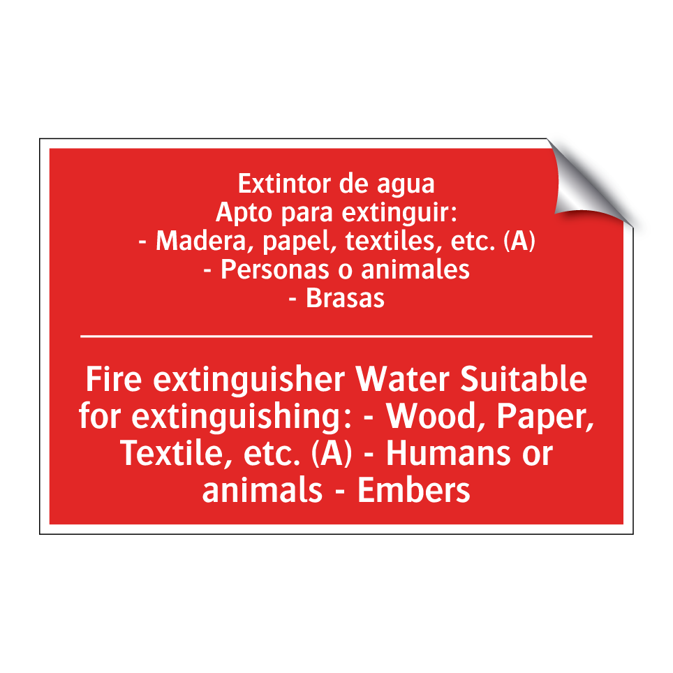 Extintor de agua /.../ - Fire extinguisher Water /.../