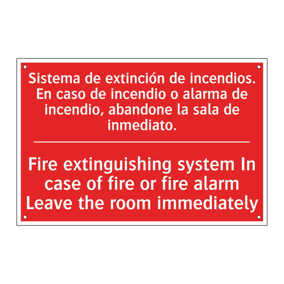Sistema de extinción de /.../ - Fire extinguishing system In /.../