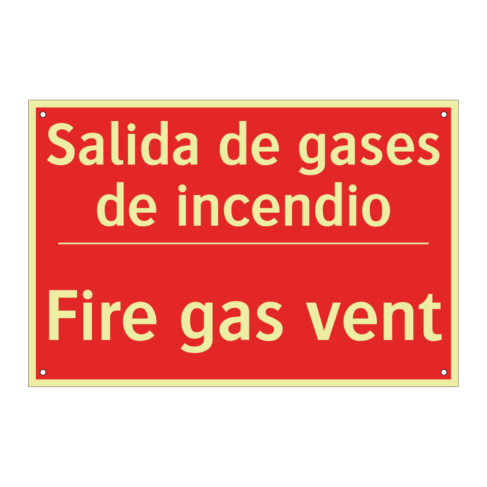 Salida de gases de incendio - Fire gas vent