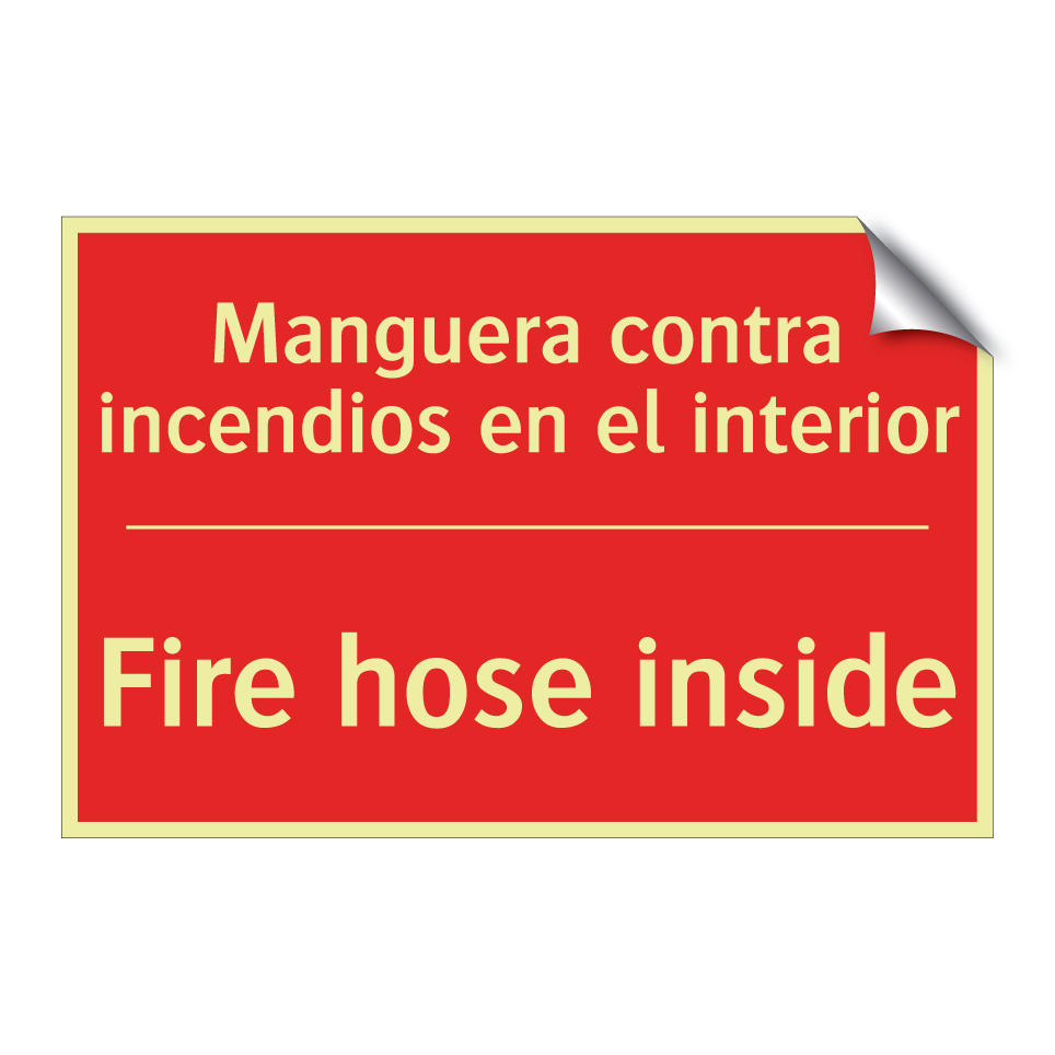 Manguera contra incendios en /.../ - Fire hose inside