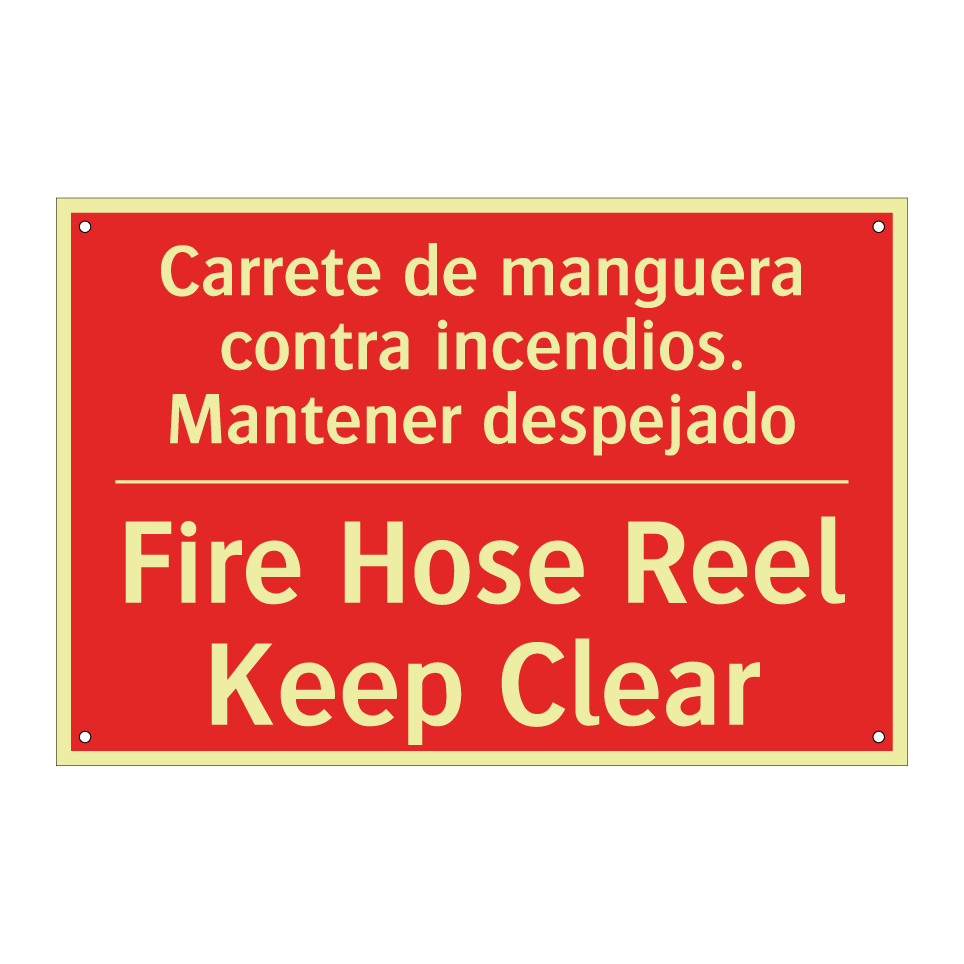 Carrete de manguera contra /.../ - Fire Hose Reel Keep Clear