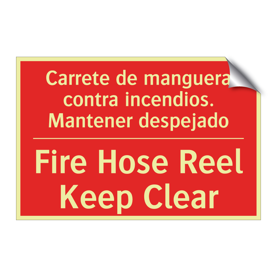 Carrete de manguera contra /.../ - Fire Hose Reel Keep Clear