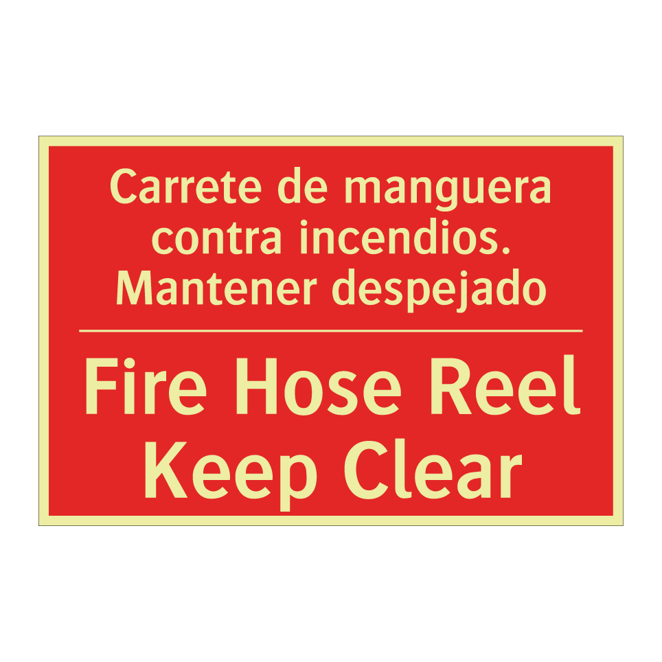 Carrete de manguera contra /.../ - Fire Hose Reel Keep Clear