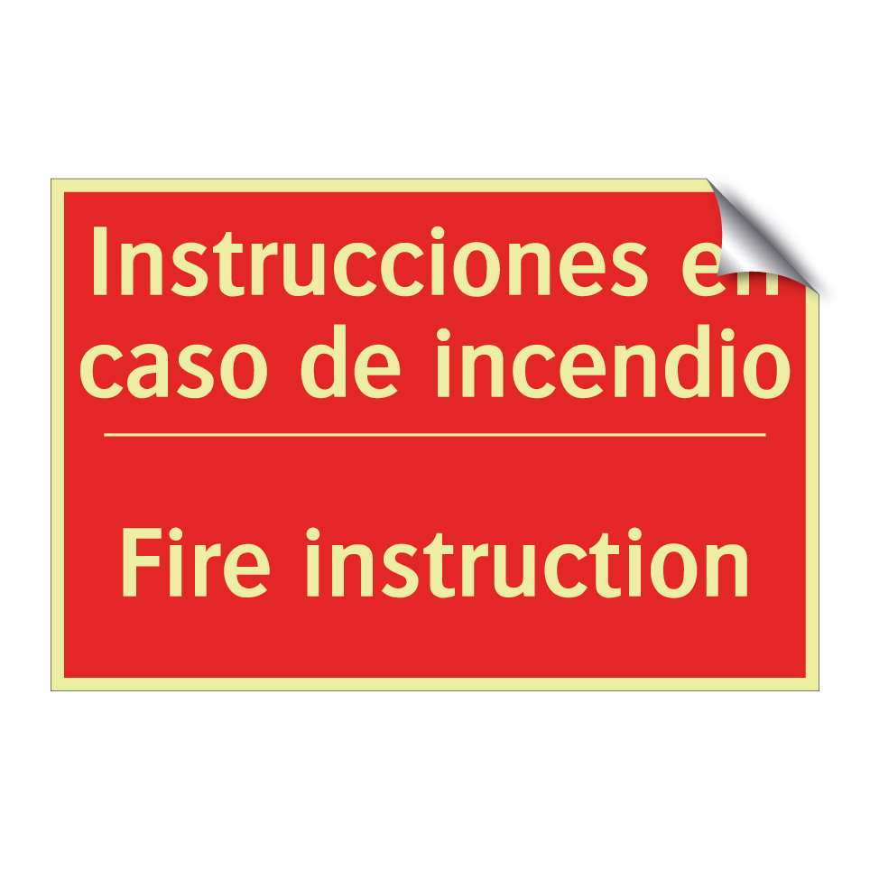Instrucciones en caso de /.../ - Fire instruction
