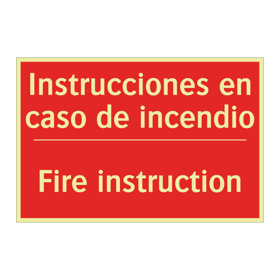 Instrucciones en caso de /.../ - Fire instruction