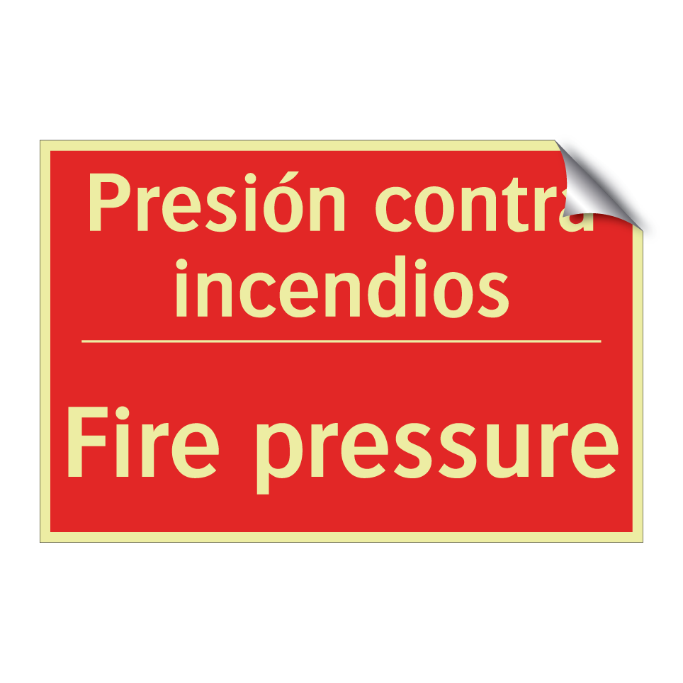 Presión contra incendios - Fire pressure