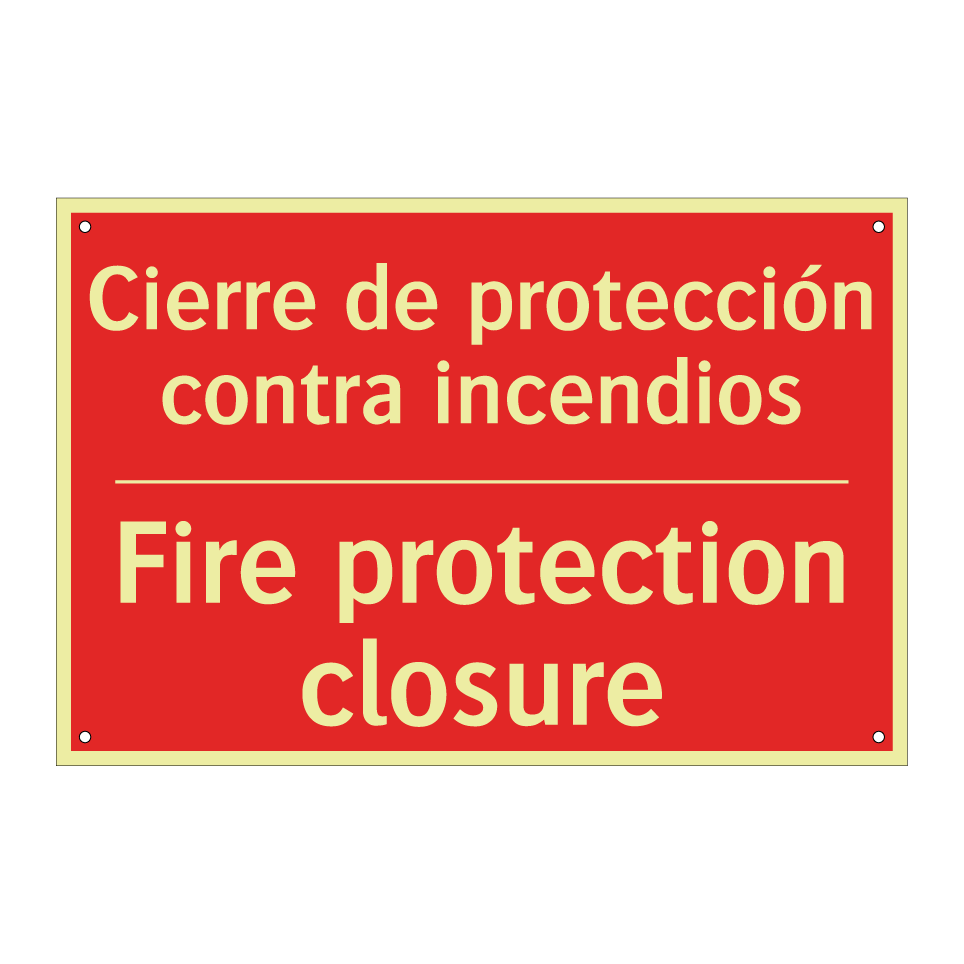 Cierre de protección contra /.../ - Fire protection closure